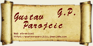 Gustav Parojčić vizit kartica